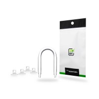U-Bend Glass Tubing Connector + 4x Suction Cups - Medium